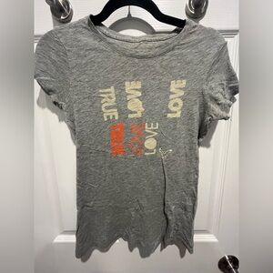 AE Gray True Love Print T-Shirt